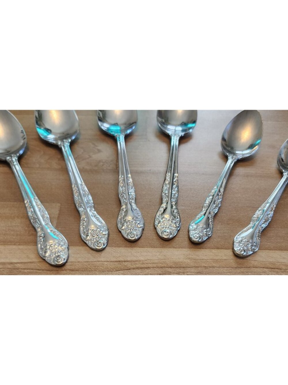 6- Oneida Secretariat Spoons Stainless Steel Tablespoon Teaspoon Flatware